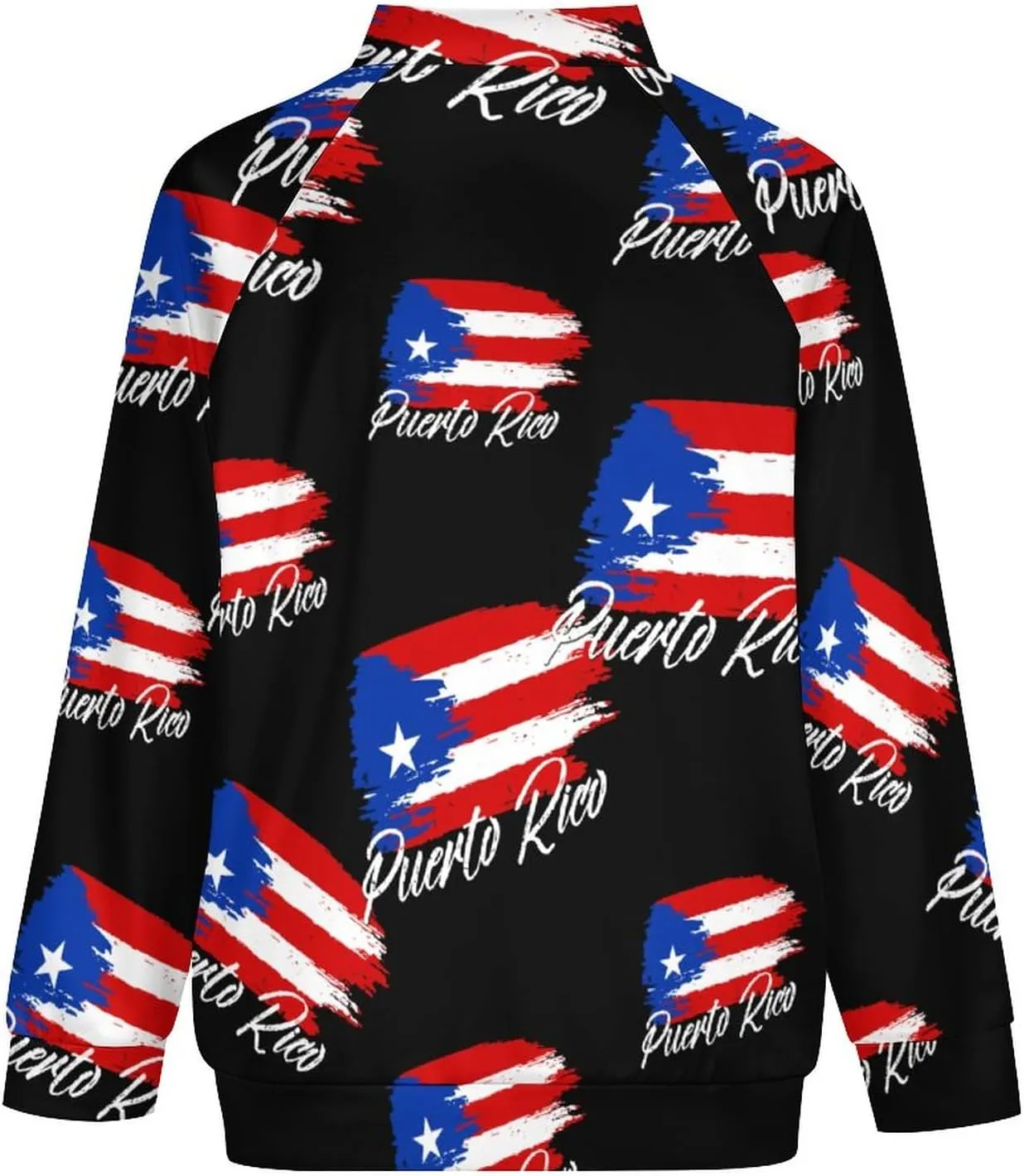 Puerto Rican Flag Lightweight Bomber Jacket Men Golf Fashion Coat Track Jackets Casual Windbreaker Shirt