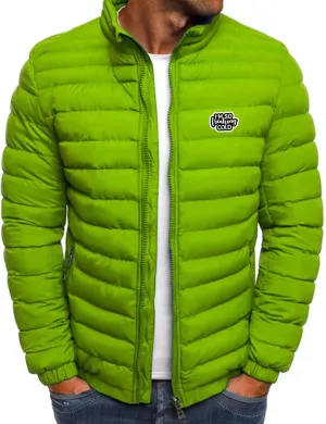 Puffer Jacket Men Packable Lightweight Down Coat Stand Collar Quilted Jacket Zip up Padded Coat Warm Winter Jackets