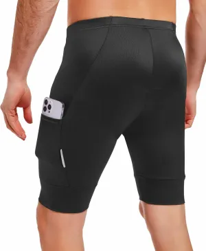 qualidyne Men's Cycling Shorts 4D Padded Bike Biking Shorts Road Riding Bicycle UPF 50  Cycle Shorts Pockets