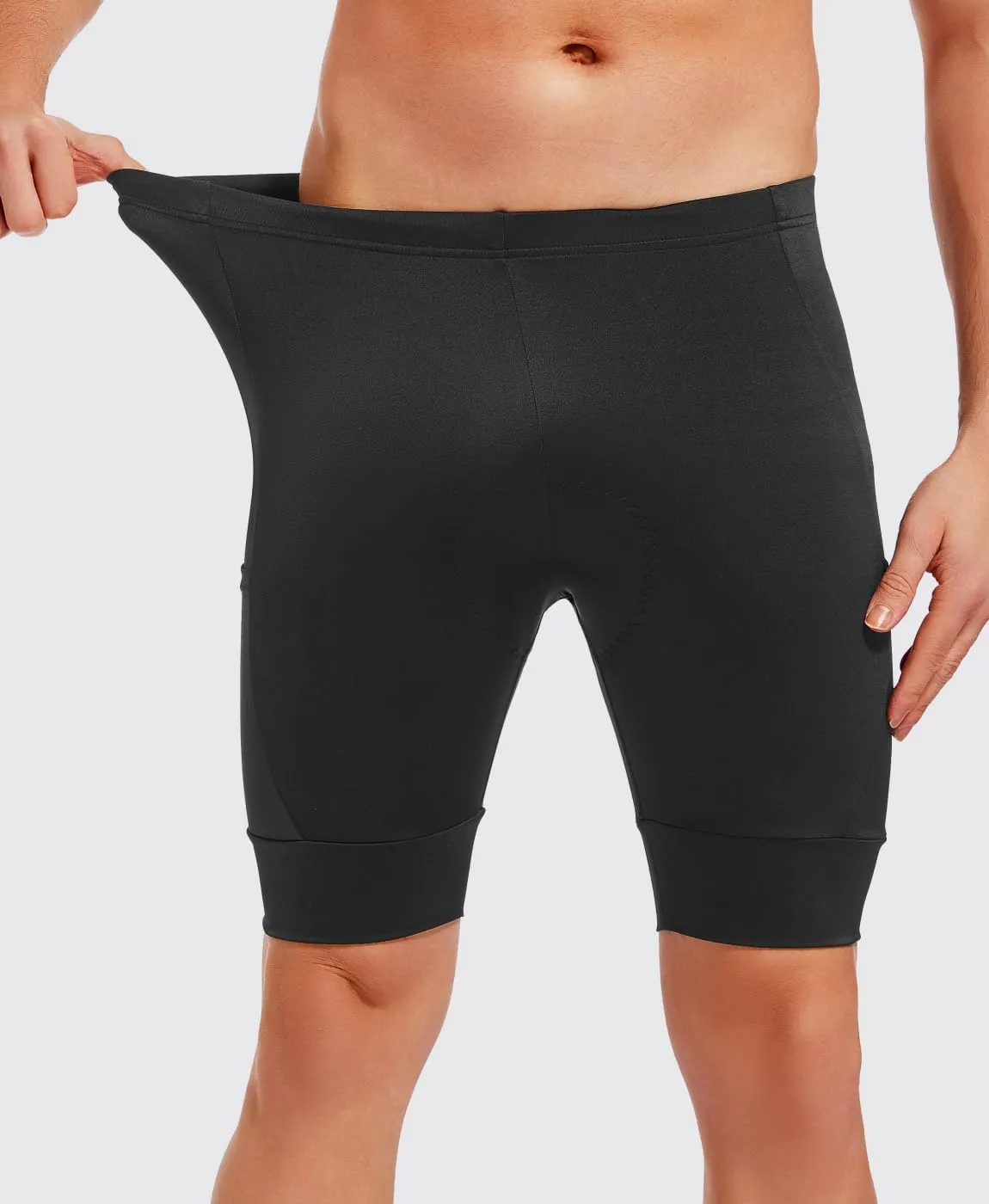 qualidyne Men's Cycling Shorts 4D Padded Bike Biking Shorts Road Riding Bicycle UPF 50  Cycle Shorts Pockets