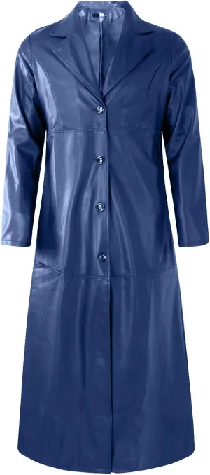 RTRDE Men's Jacket Black Faux Leather Jackets Long Motorcycle Overcoat Trench Jackets, M-5XL