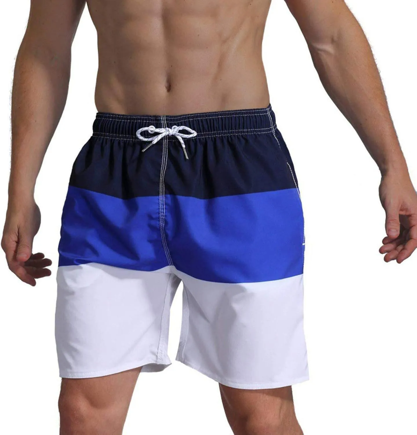 RTRDE Men's Swim Shorts Trunks Quick Dry Beach Shorts with Pockets Swimming, L-4XL