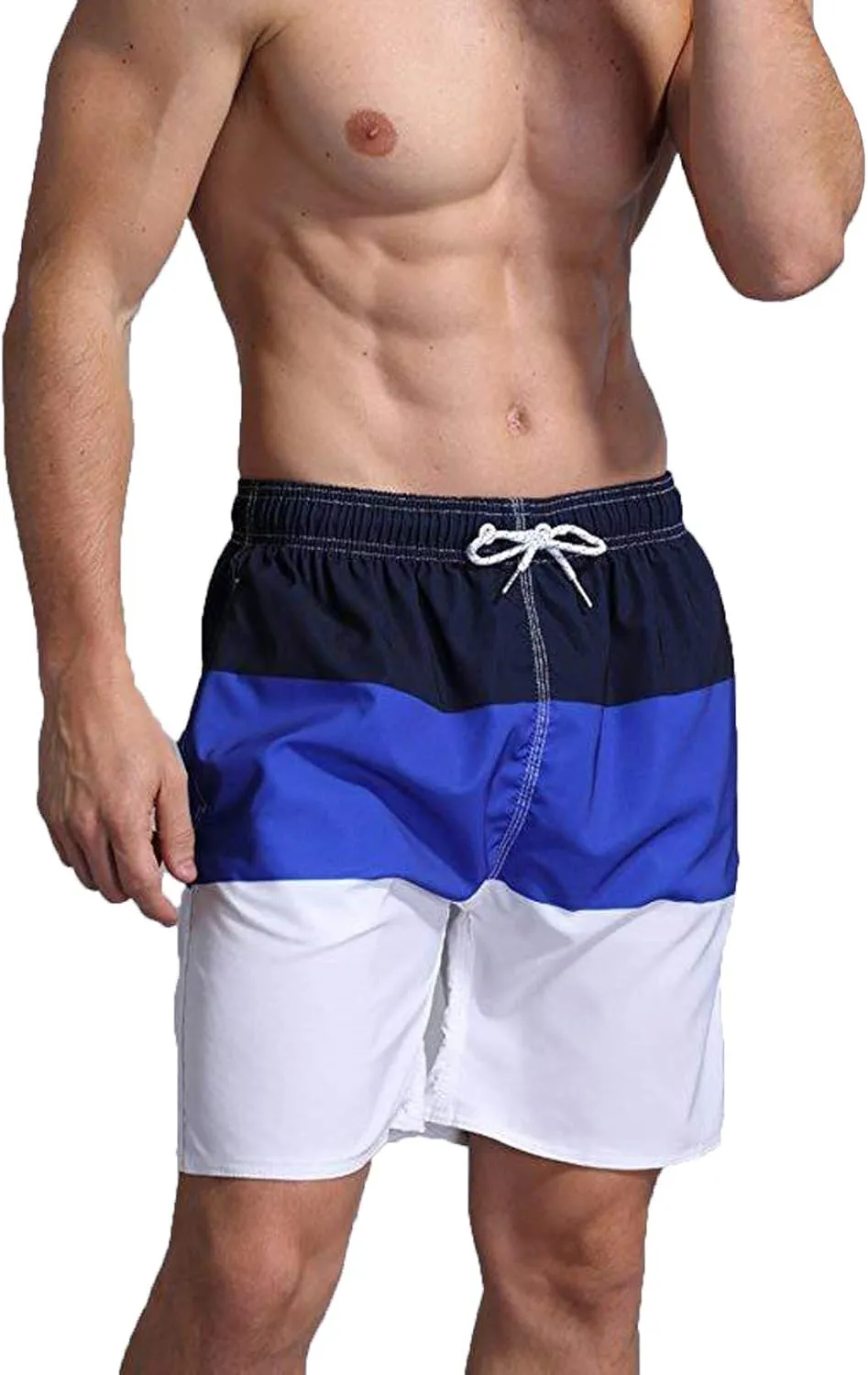 RTRDE Men's Swim Shorts Trunks Quick Dry Beach Shorts with Pockets Swimming, L-4XL