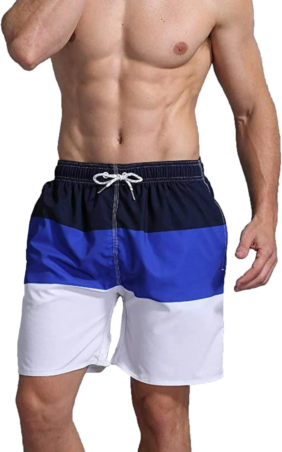 RTRDE Men's Swim Shorts Trunks Quick Dry Beach Shorts with Pockets Swimming, L-4XL