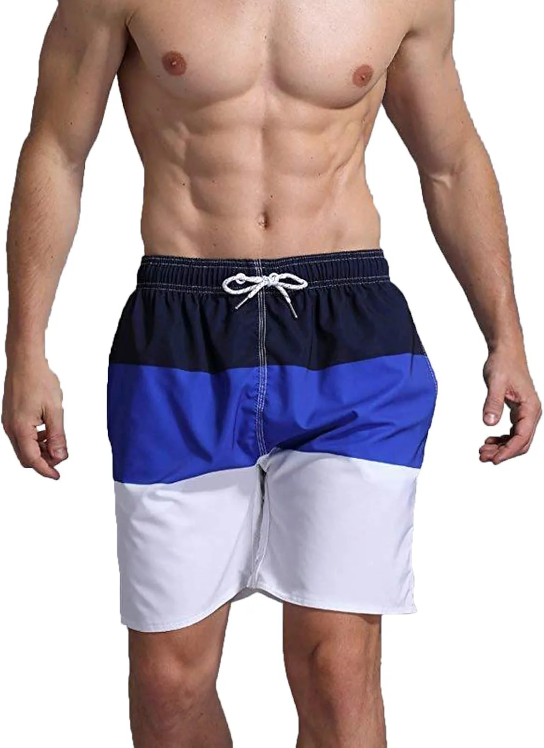 RTRDE Men's Swim Shorts Trunks Quick Dry Beach Shorts with Pockets Swimming, L-4XL