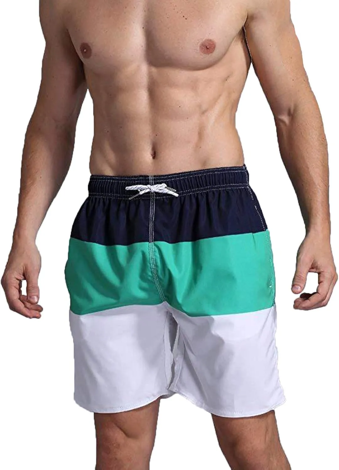 RTRDE Men's Swim Shorts Trunks Quick Dry Beach Shorts with Pockets Swimming, L-4XL