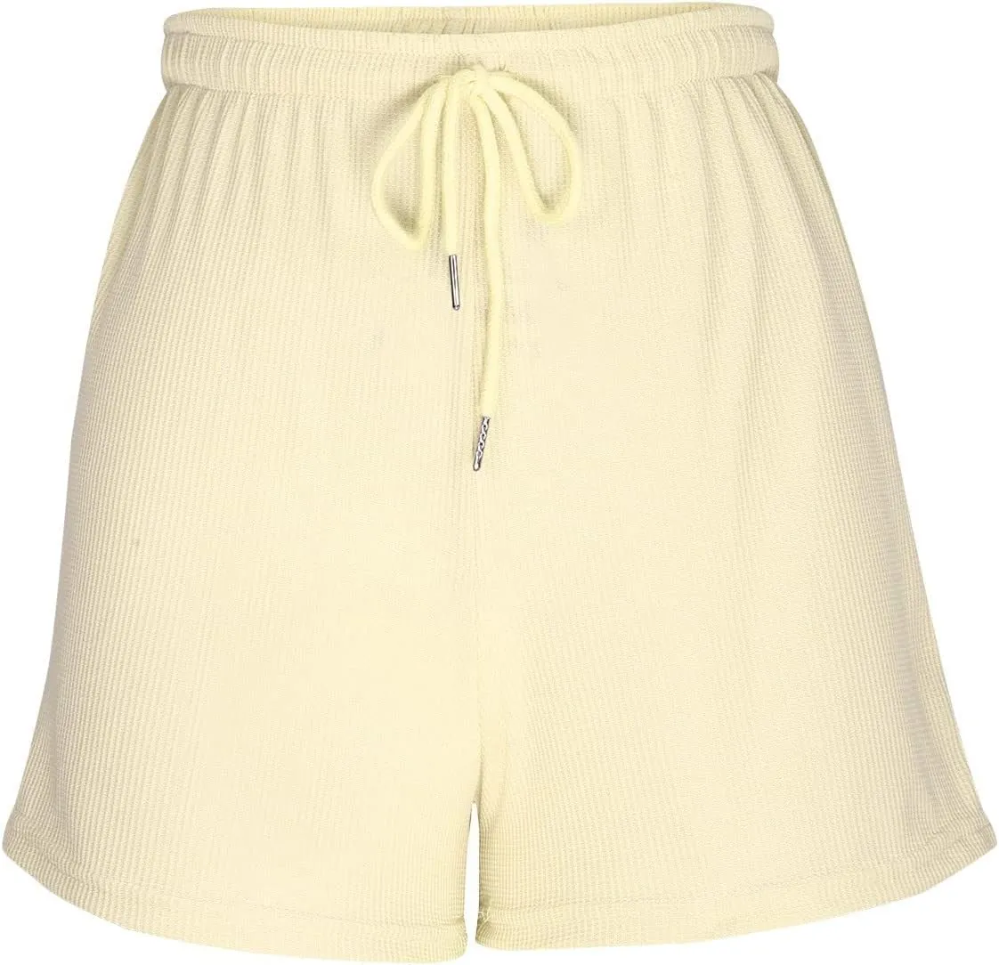 Running Shorts for Women Trendy Casual Loose Shorts Workout Gym Sports Shorts Elastic Drawstring High Waisted Shorts