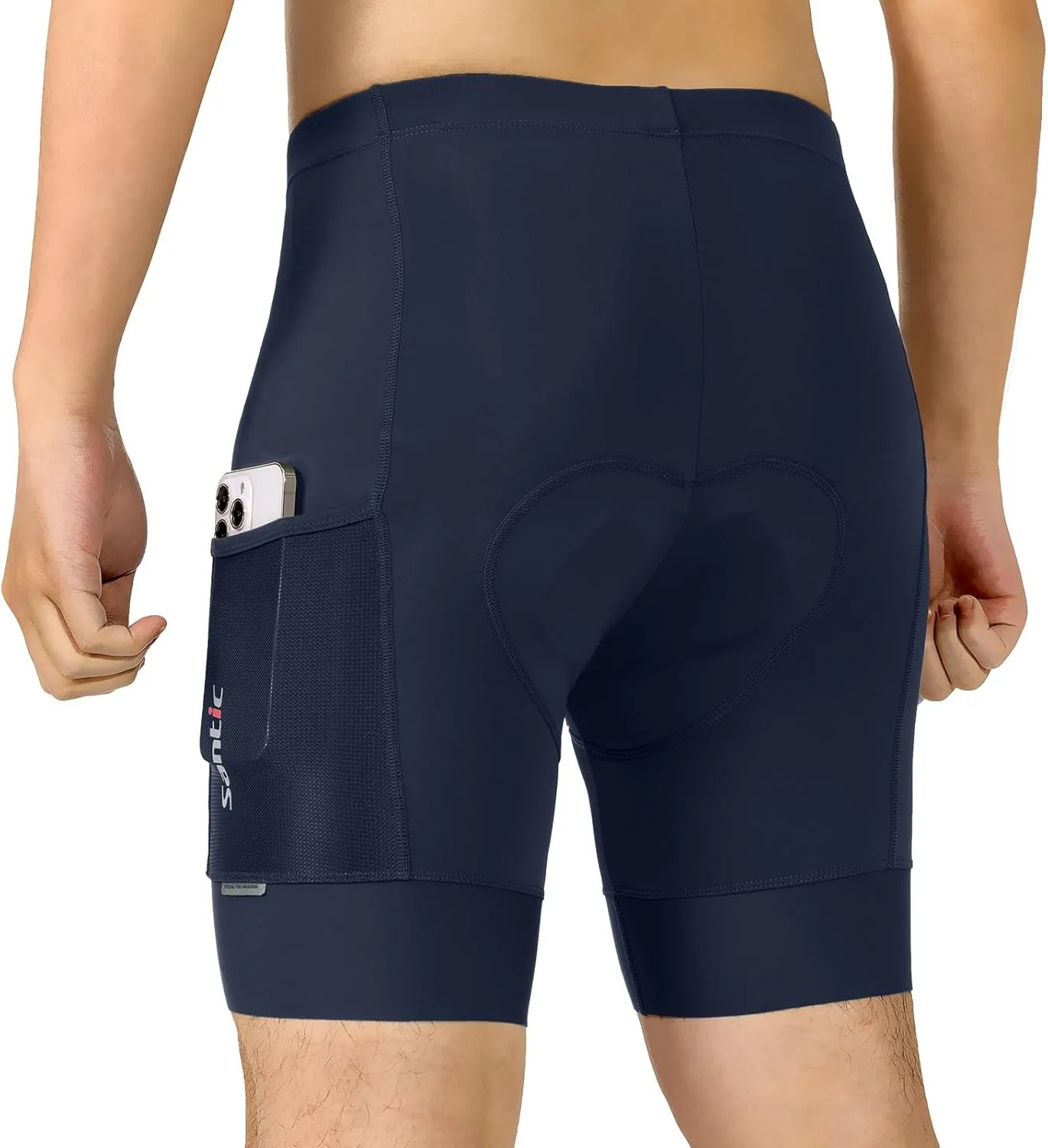 Santic Men's Bike Shorts 4D Padded UPF 50  Cycling Road Biking Mountain Bicycle Cycle Shorts with Pockets