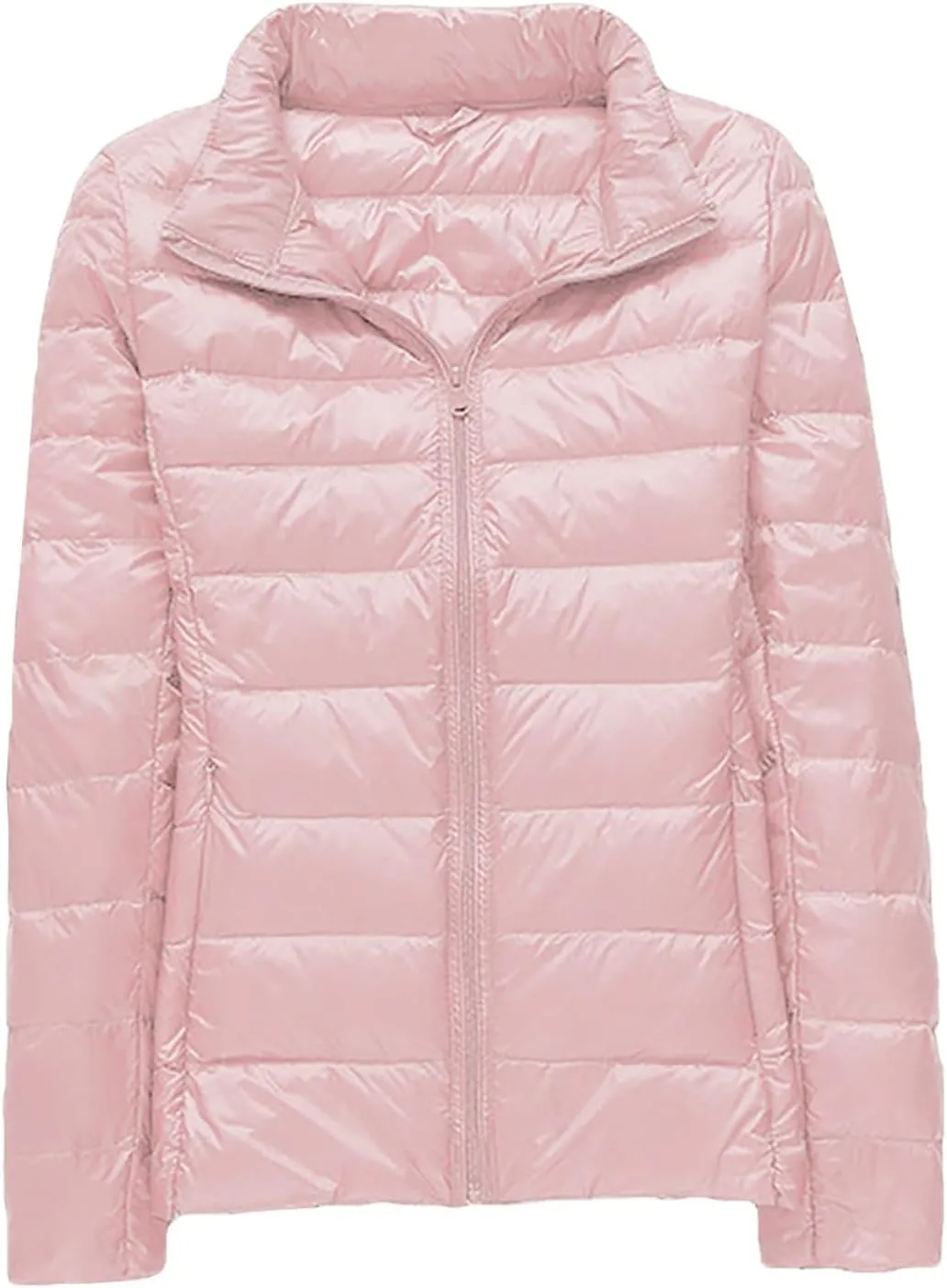 SHAOBGE Womens Dark Coat Women's Casual Solid Color Light Down Jacket White Duck Down Collar Down Jacket Orally Coat