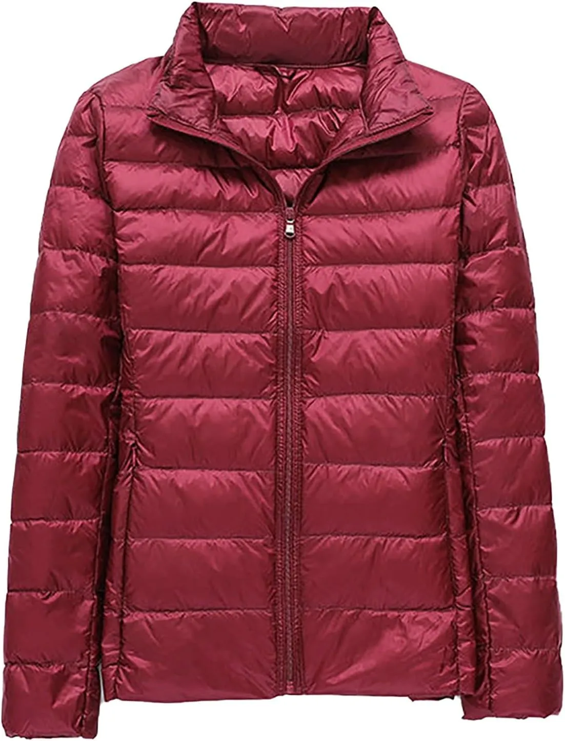 SHAOBGE Womens Dark Coat Women's Casual Solid Color Light Down Jacket White Duck Down Collar Down Jacket Orally Coat