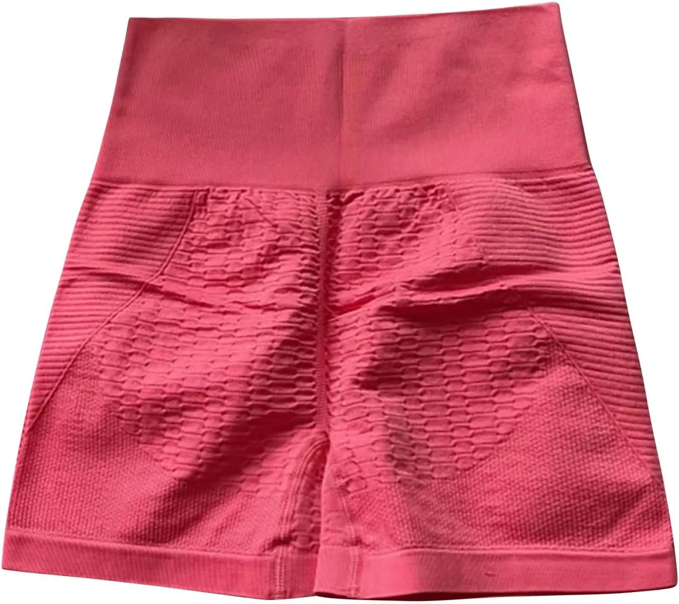 Short Yoga Shorts for Women Butt Lifting High Waisted Tummy Control Stretchy Compression Ribbed Booty Shorts Workout Short
