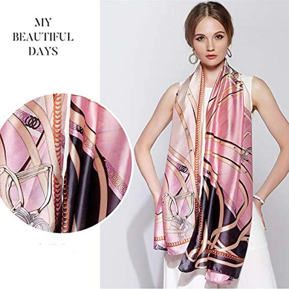 Silk Scarf Mulberry Silk Fashion Scarves Long Lightweight Shawl Wrap 