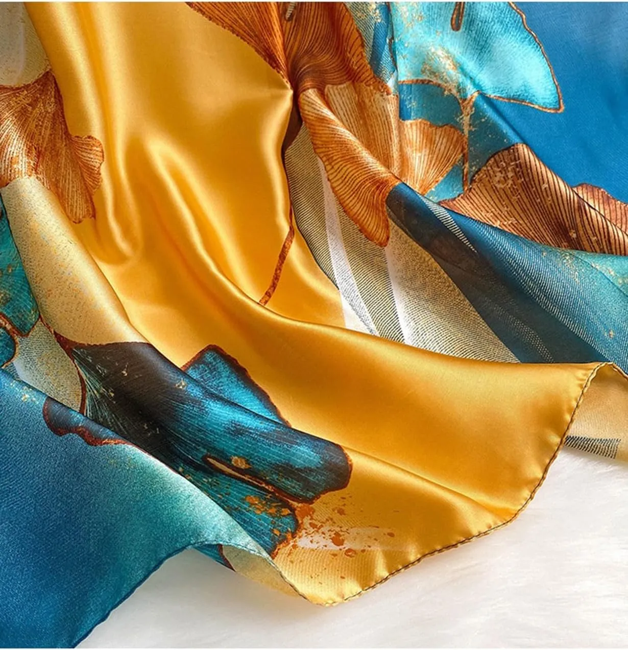 Silk Scarf Mulberry Silk Fashion Scarves Long Lightweight Shawl Wrap 