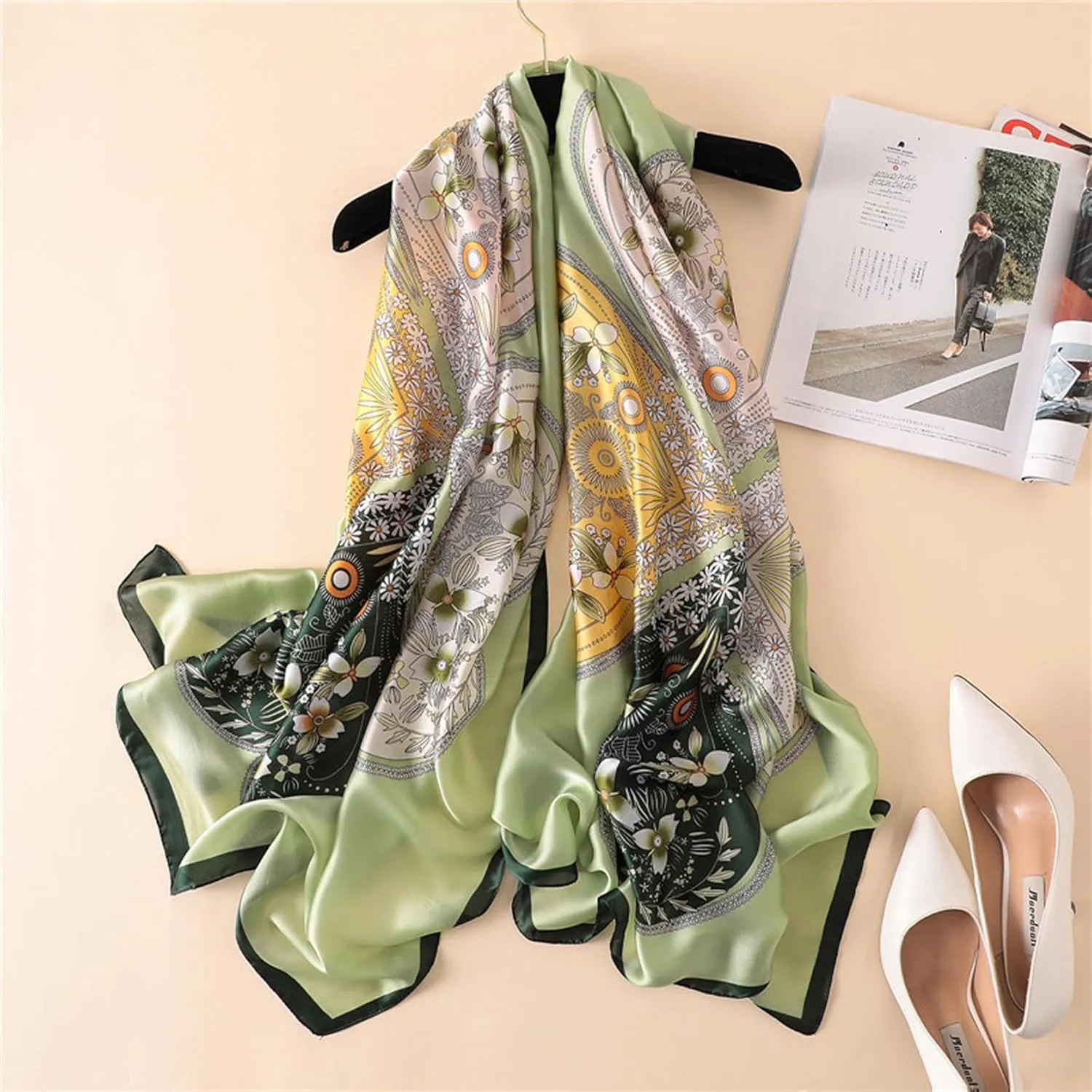 Silk Scarf Mulberry Silk Fashion Scarves Long Lightweight Shawl Wrap 