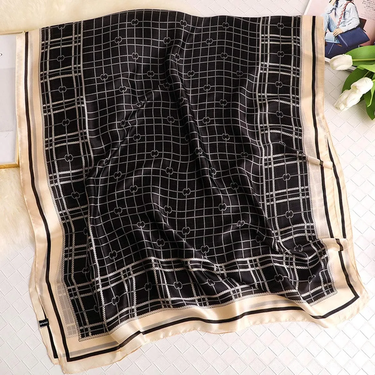 Silk Scarf Mulberry Silk Fashion Scarves Long Lightweight Shawl Wrap 