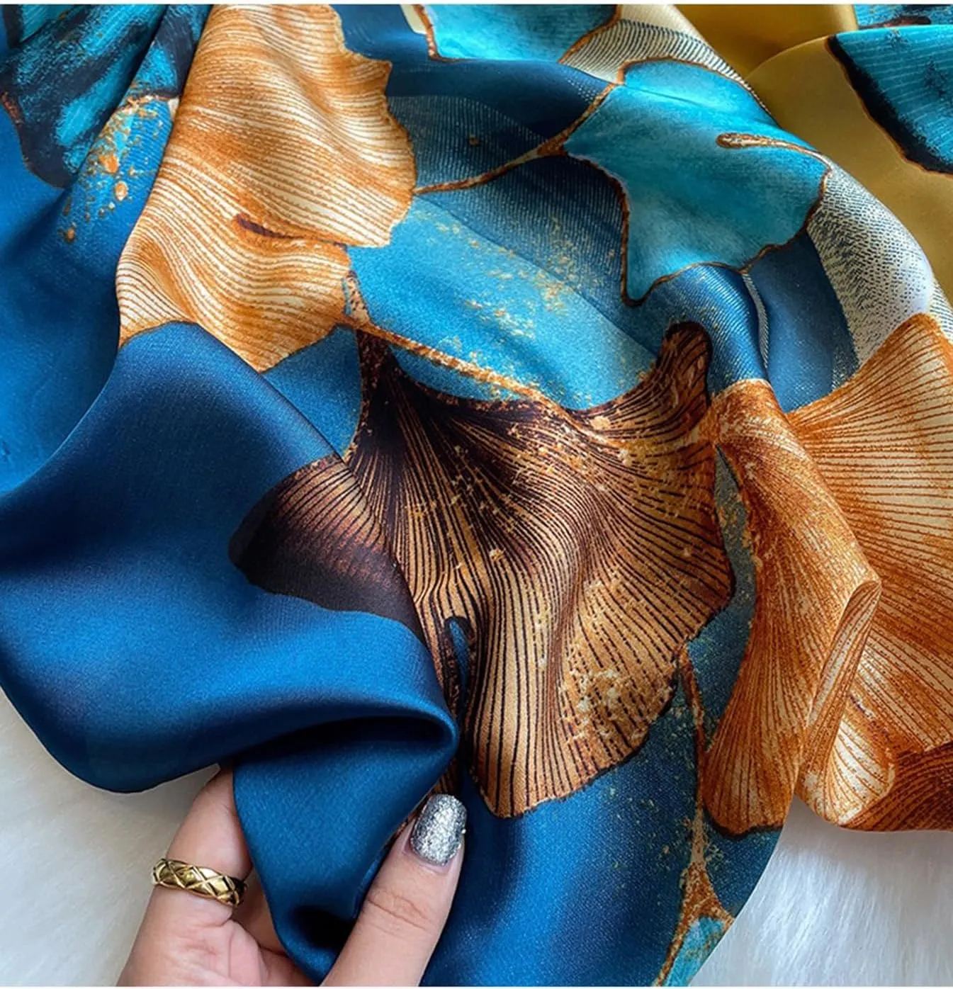 Silk Scarf Mulberry Silk Fashion Scarves Long Lightweight Shawl Wrap 