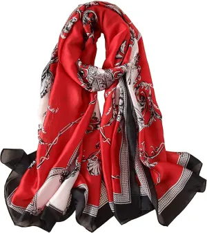 Silk Scarf Mulberry Silk Fashion Scarves Long Lightweight Shawl Wrap 