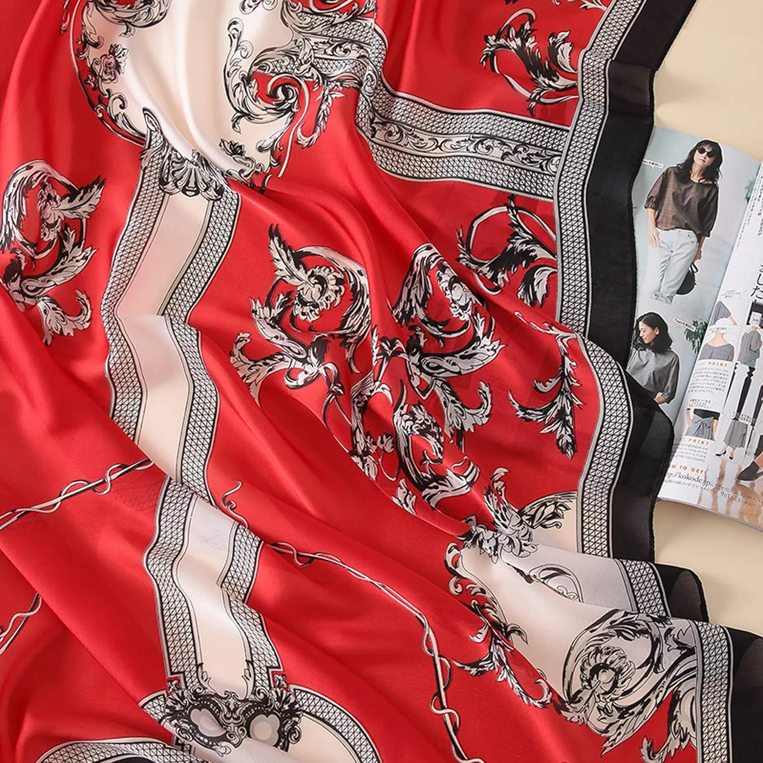 Silk Scarf Mulberry Silk Fashion Scarves Long Lightweight Shawl Wrap 