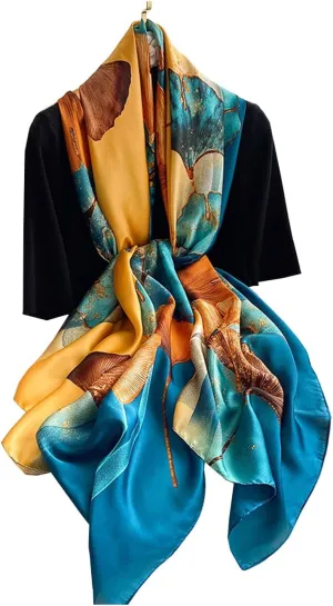 Silk Scarf Mulberry Silk Fashion Scarves Long Lightweight Shawl Wrap 