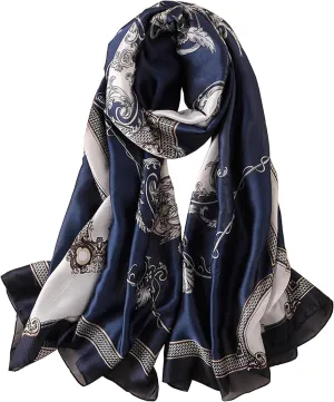 Silk Scarf Mulberry Silk Fashion Scarves Long Lightweight Shawl Wrap 