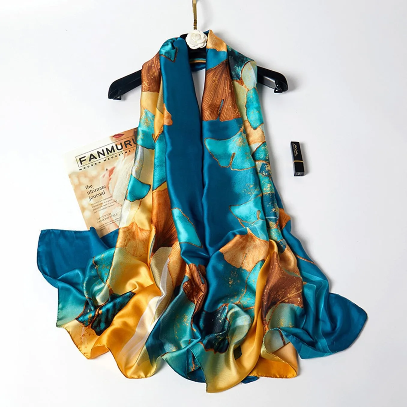 Silk Scarf Mulberry Silk Fashion Scarves Long Lightweight Shawl Wrap 