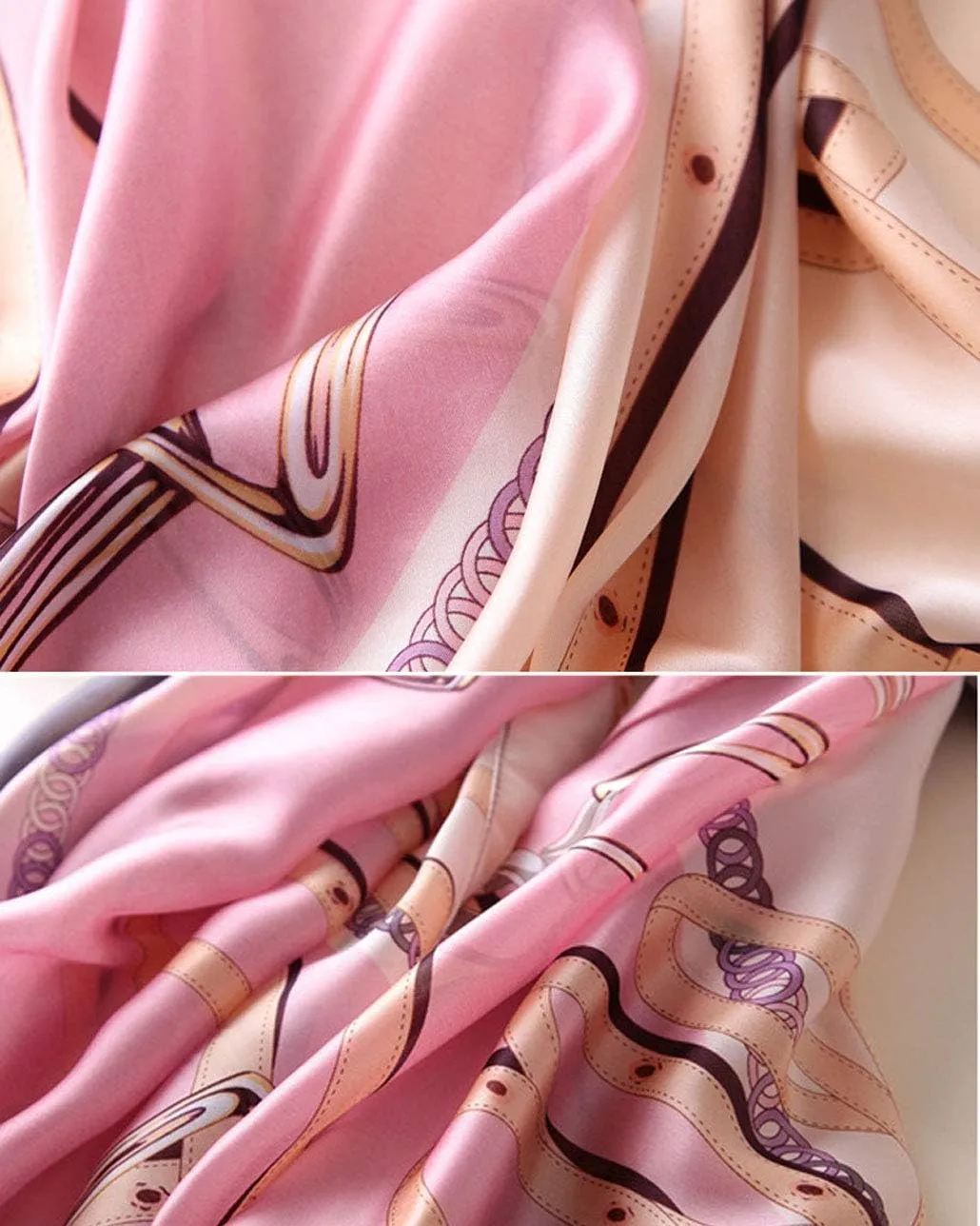 Silk Scarf Mulberry Silk Fashion Scarves Long Lightweight Shawl Wrap 