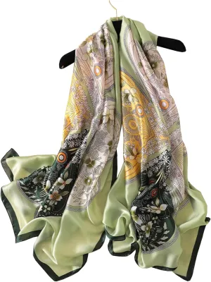Silk Scarf Mulberry Silk Fashion Scarves Long Lightweight Shawl Wrap 