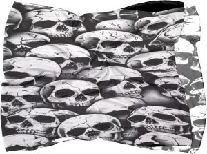 Silk Scarves Skulls Pattern Prints Long Chiffon Scarf Wrap Shawl for Women