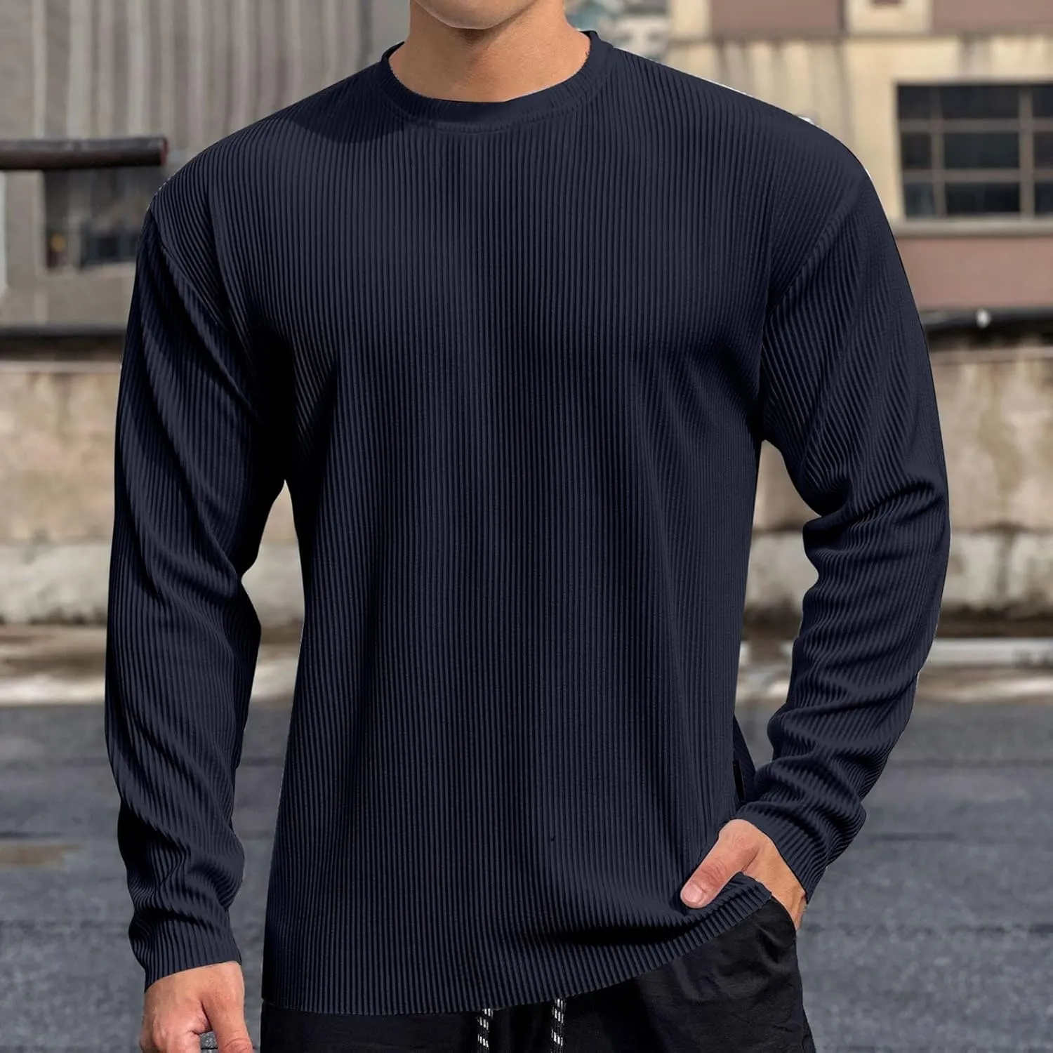 Slim Fit Polo Shirts for Men Basic Quick Dry Long Sleeve Polo Shirts Performance Sports Athletic Pullover