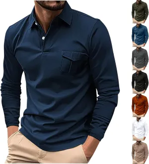 Slim Fit Polo Shirts for Men Muscle Basic Quick Dry Golf Polo Shirts Stretch Button Down Performance Shirts