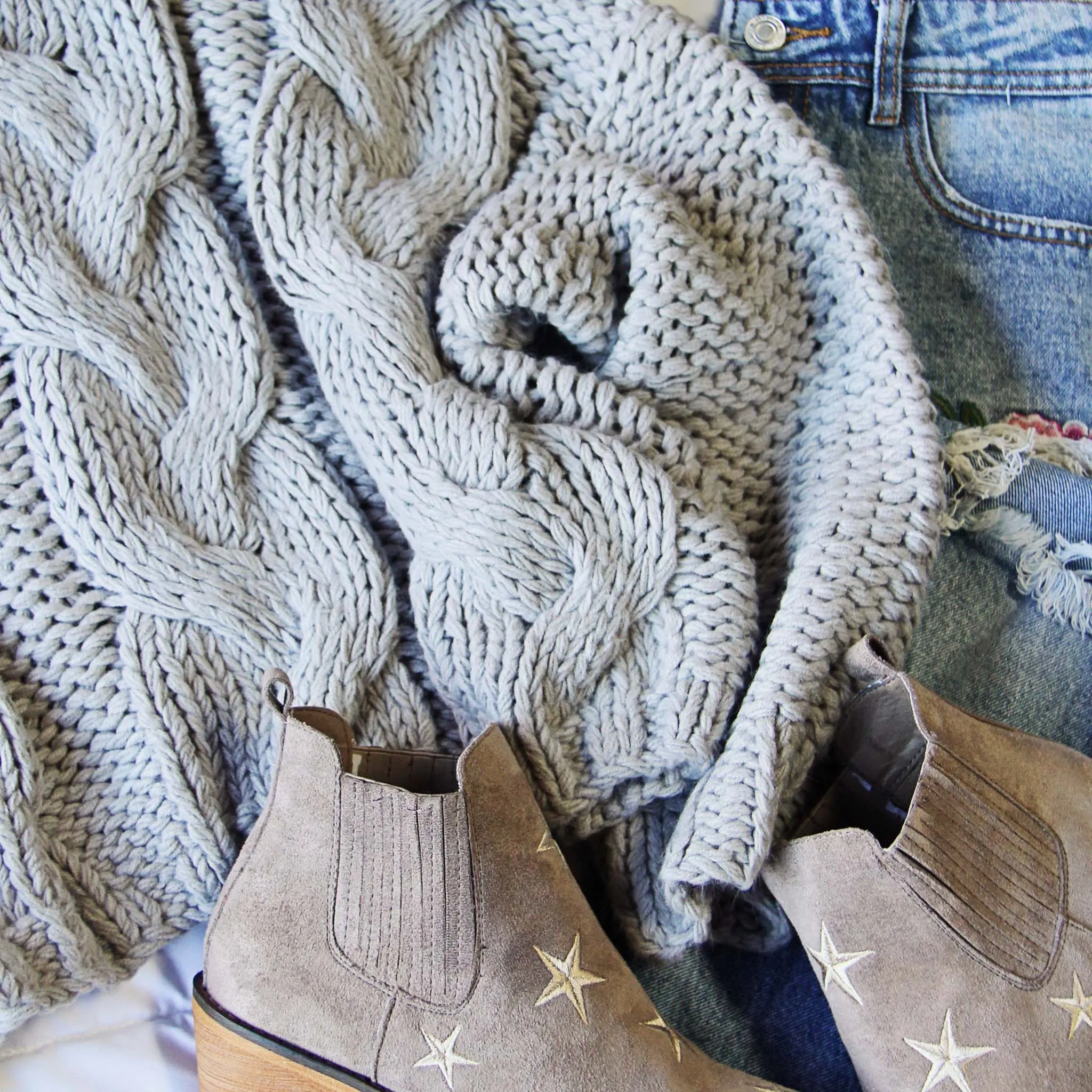 Spool Lux Storm   Cable Sweater