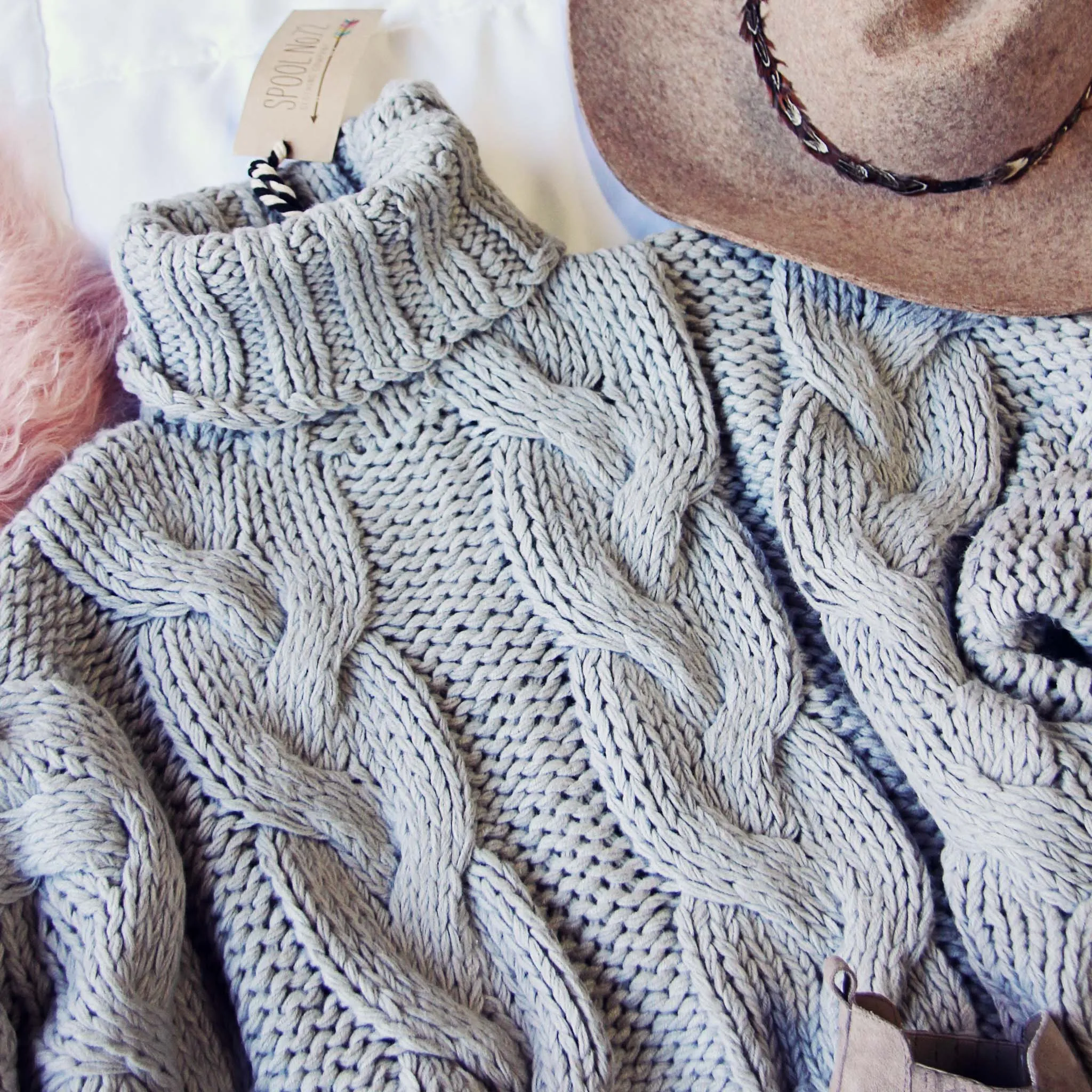 Spool Lux Storm   Cable Sweater