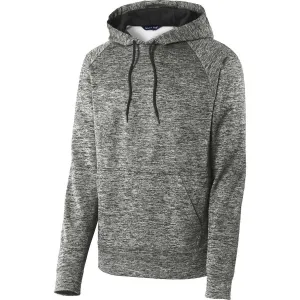 Sport-Tek Men's Black Electric PosiCharge Electric Heather Fleece Hooded Pullover