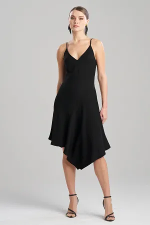 Stretch Crepe Asymmetric Dress