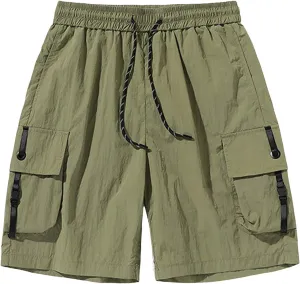 Stylish Shorts for Men Waistband Drawstring Summer Casual Shorts Big & Tall Relaxed Fit Work Shorts