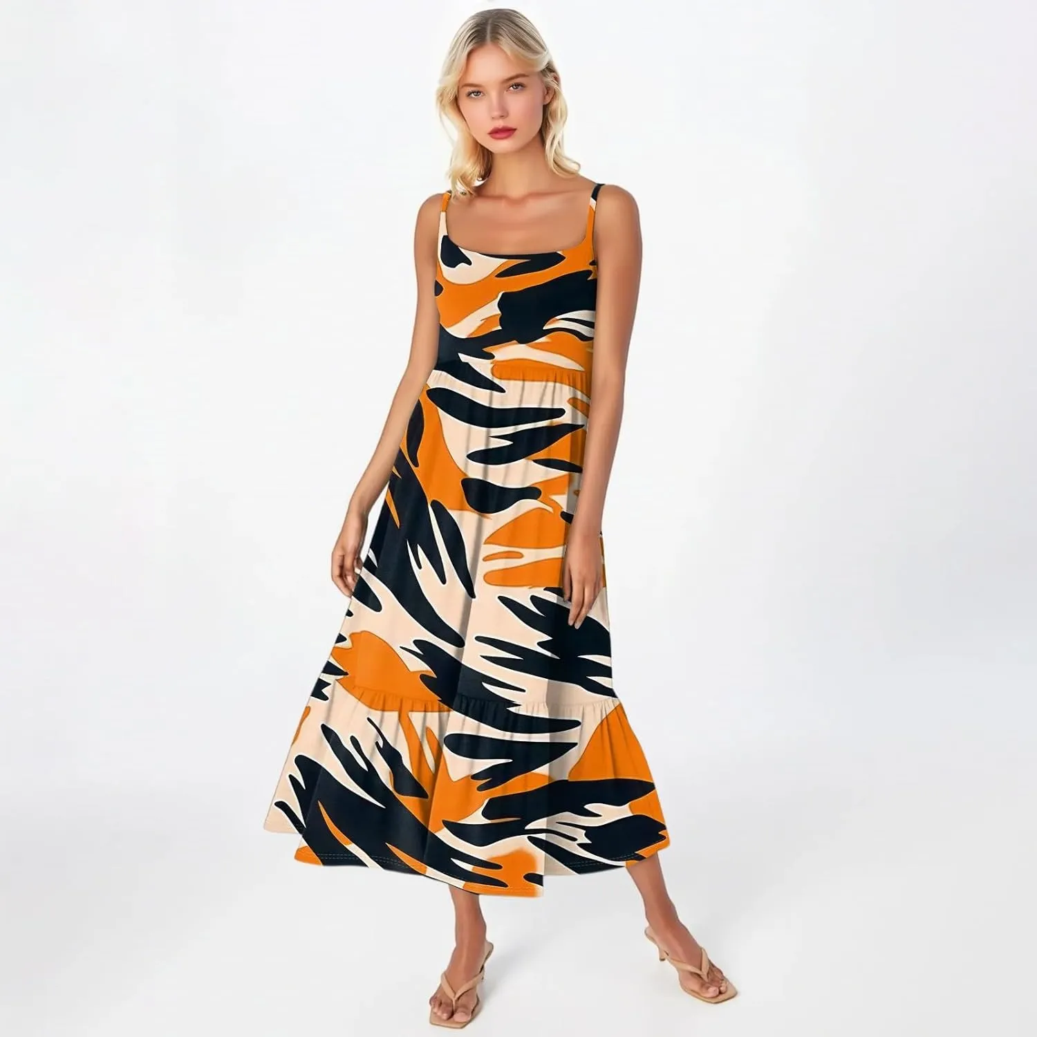 Summer Dresses for Women 2025 Vacation Casual Plus Size Maxi Sun Dress Trendy Flowy Beach Long Dresses