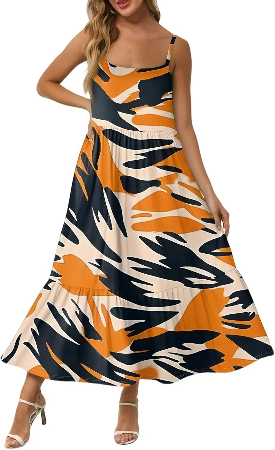 Summer Dresses for Women 2025 Vacation Casual Plus Size Maxi Sun Dress Trendy Flowy Beach Long Dresses