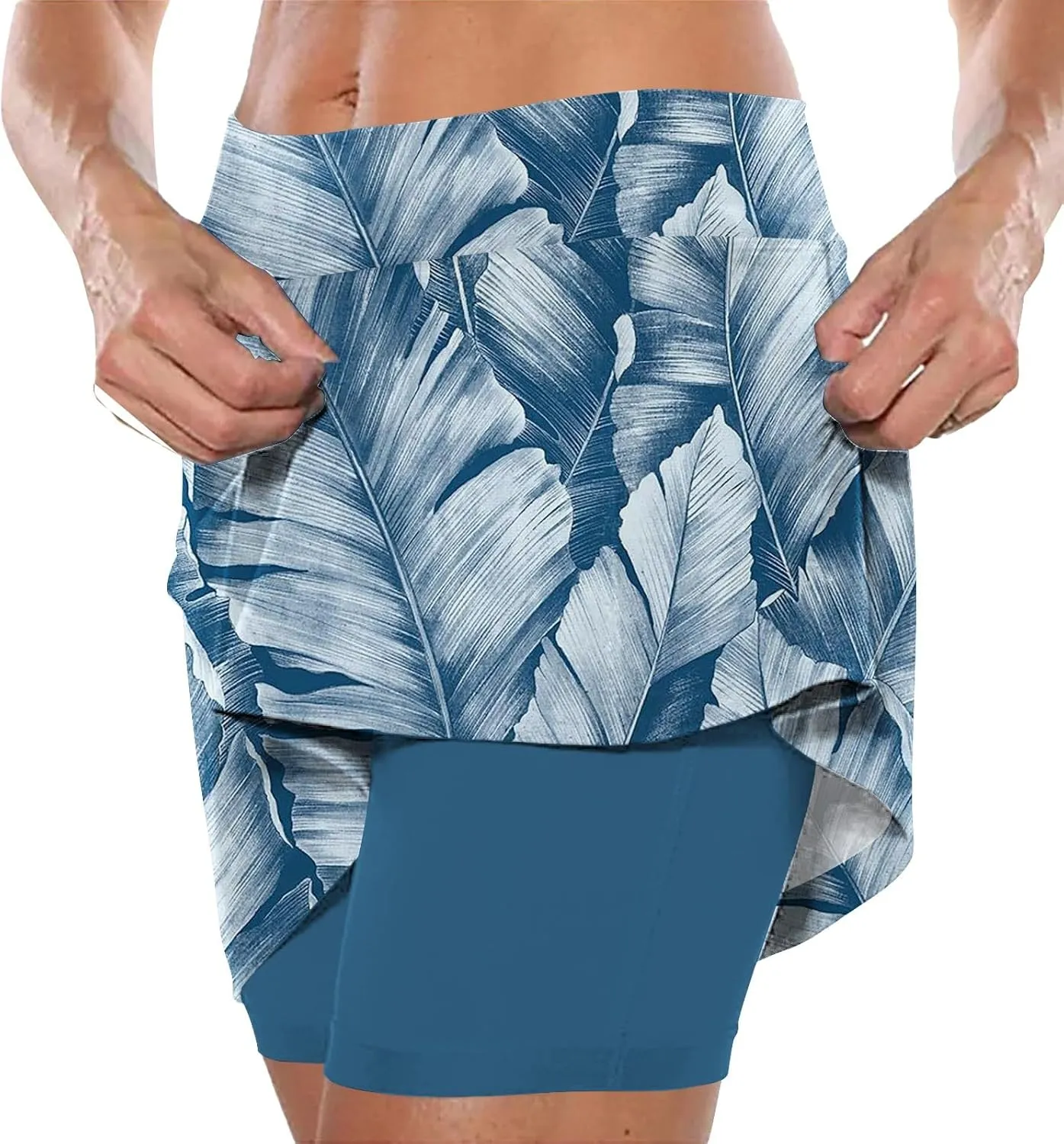 Summer Skirts for Women 2025,Womens Trendy Skorts with Pockets Tummy Control Baggy Skorts Mid Waist Culottes Short Skirt