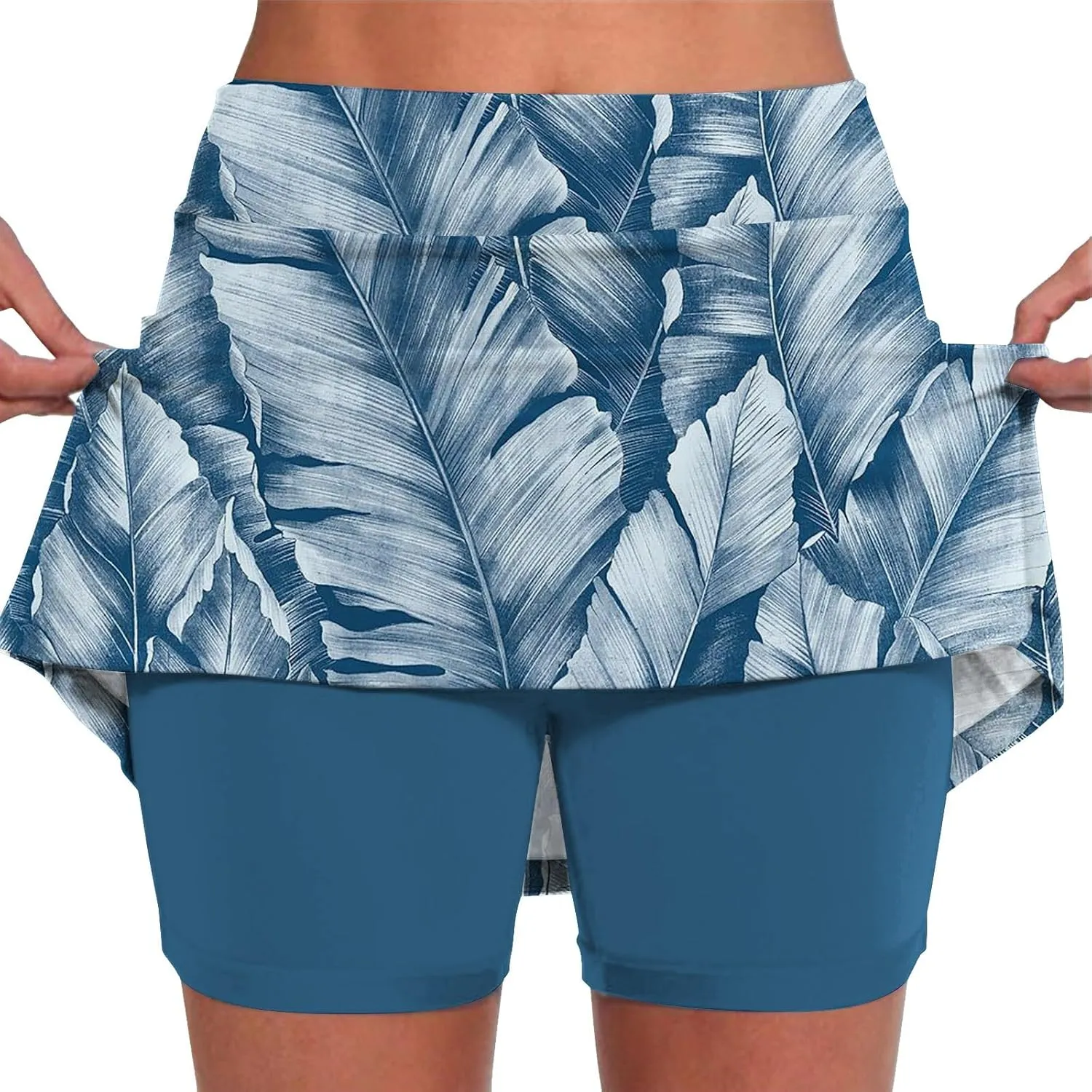 Summer Skirts for Women 2025,Womens Trendy Skorts with Pockets Tummy Control Baggy Skorts Mid Waist Culottes Short Skirt
