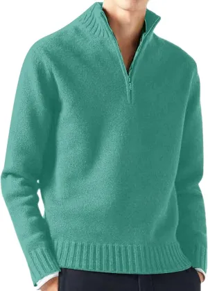 SUWBMHWE Mens Cable Knit Pullover Sweater Shawl Collar Button Ribbed Casual Solid Color Chunky Polo Sweater