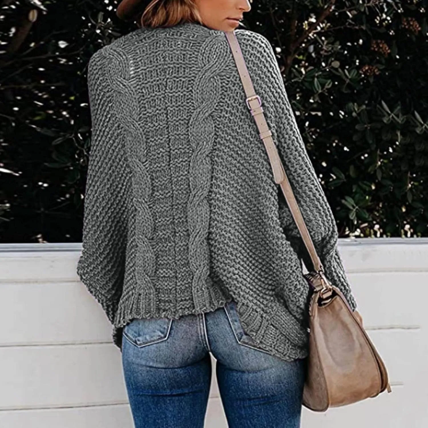 Sweater Cardigan for Women 2024 Chunky Cable Knit Sweaters Open Front Lightweight Trendy Fall Outfits