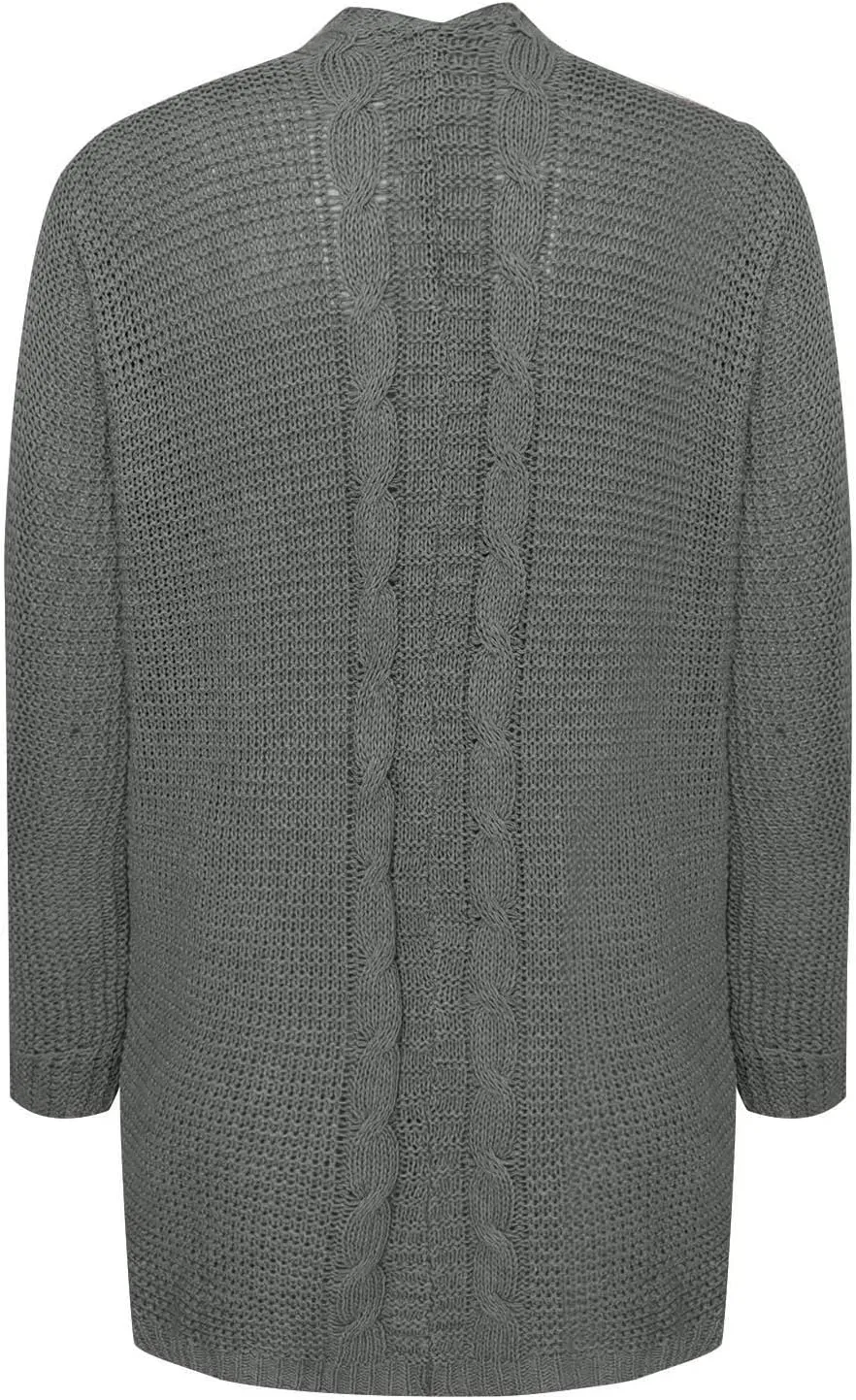 Sweater Cardigan for Women 2024 Chunky Cable Knit Sweaters Open Front Lightweight Trendy Fall Outfits