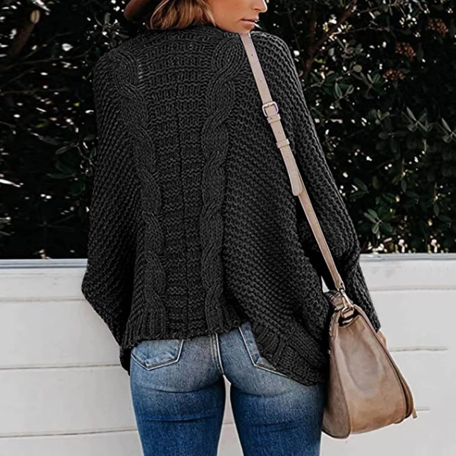 Sweater Cardigan for Women 2024 Chunky Cable Knit Sweaters Open Front Lightweight Trendy Fall Outfits