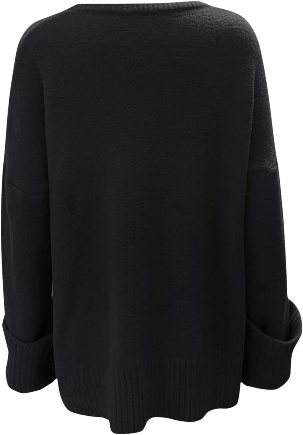 Sweater for Women Chunky Knit Crew Neck Solid Color Long Sleeve Casual Loose Fit Soft Sweaters Tops