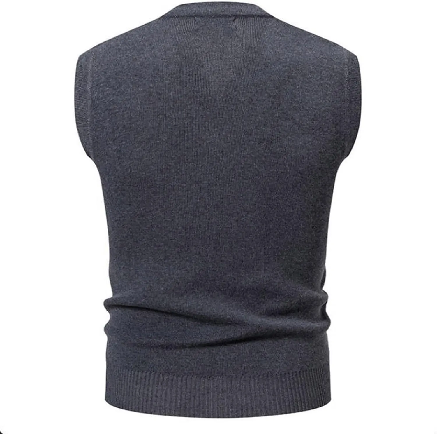 Sweater Vests for Men Argyle Knitted Warm Sleeveless Jumper Knitwear V Neck Slim Fit Casual Plus Size Waistcoat