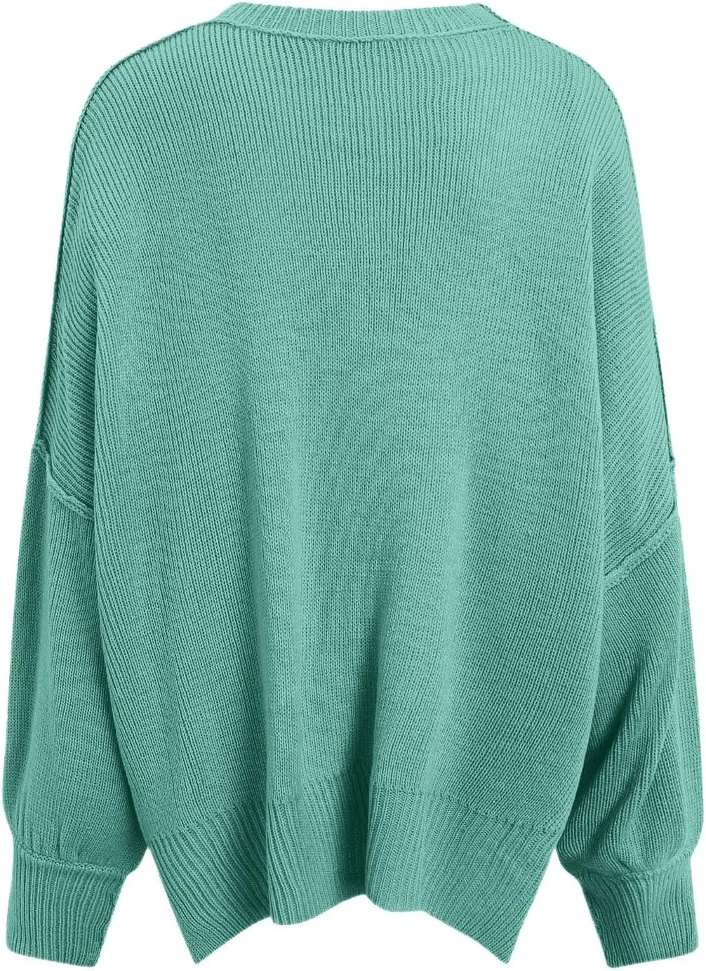 Sweaters for Women Chunky Knit Round Neck Solid Color Long Sleeve Loose Fit Casual Soft Sweaters Tops