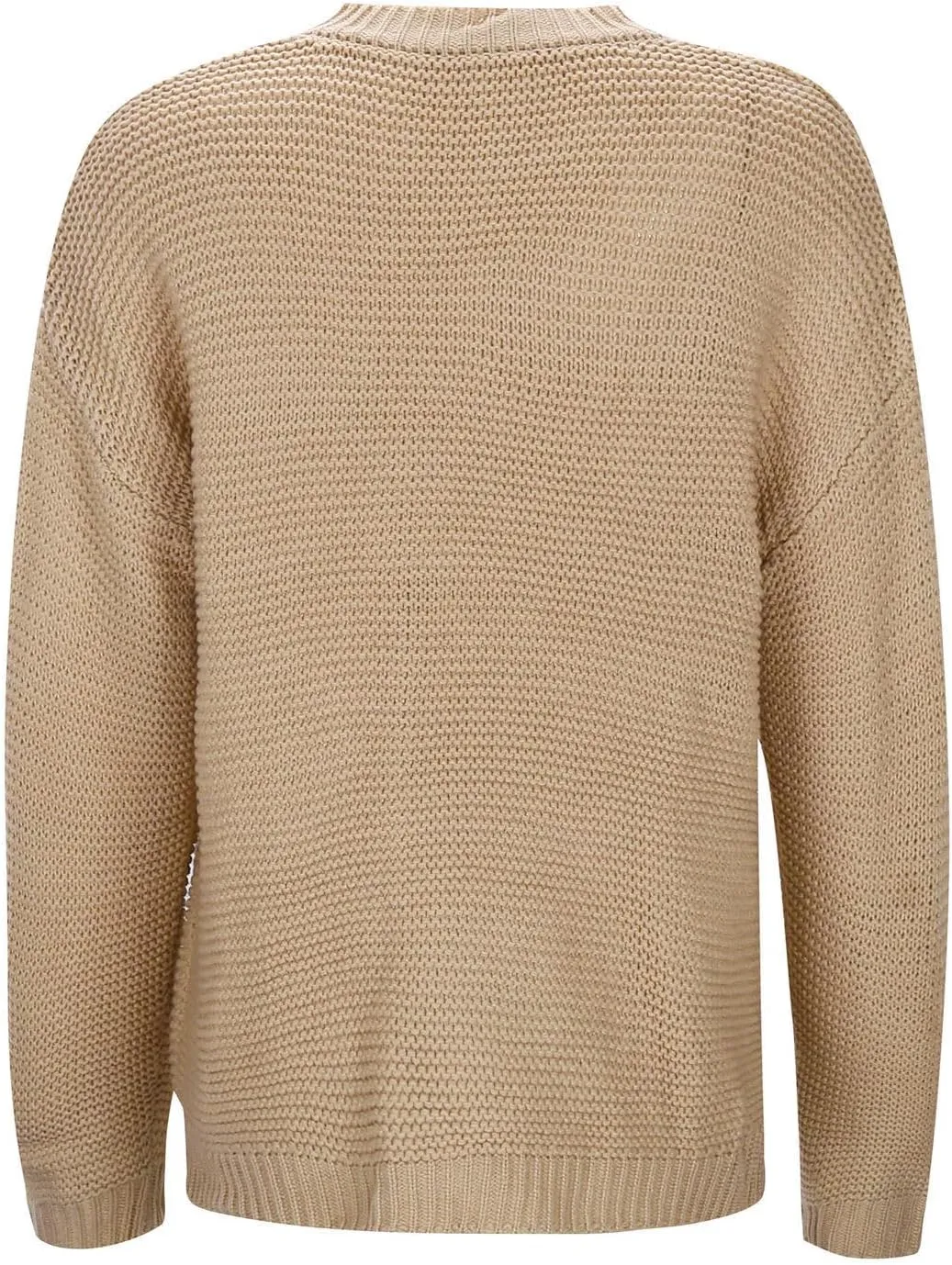 Sweaters for Women Chunky Knit Solid Color Crew Neck Long Sleeve Soft Lightweight Casual Jumper Tops
