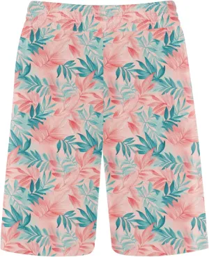 Swim Shorts Men Vacation Shorts Big and Tall Lightweight Quick Dry Tropical Printed Toggle