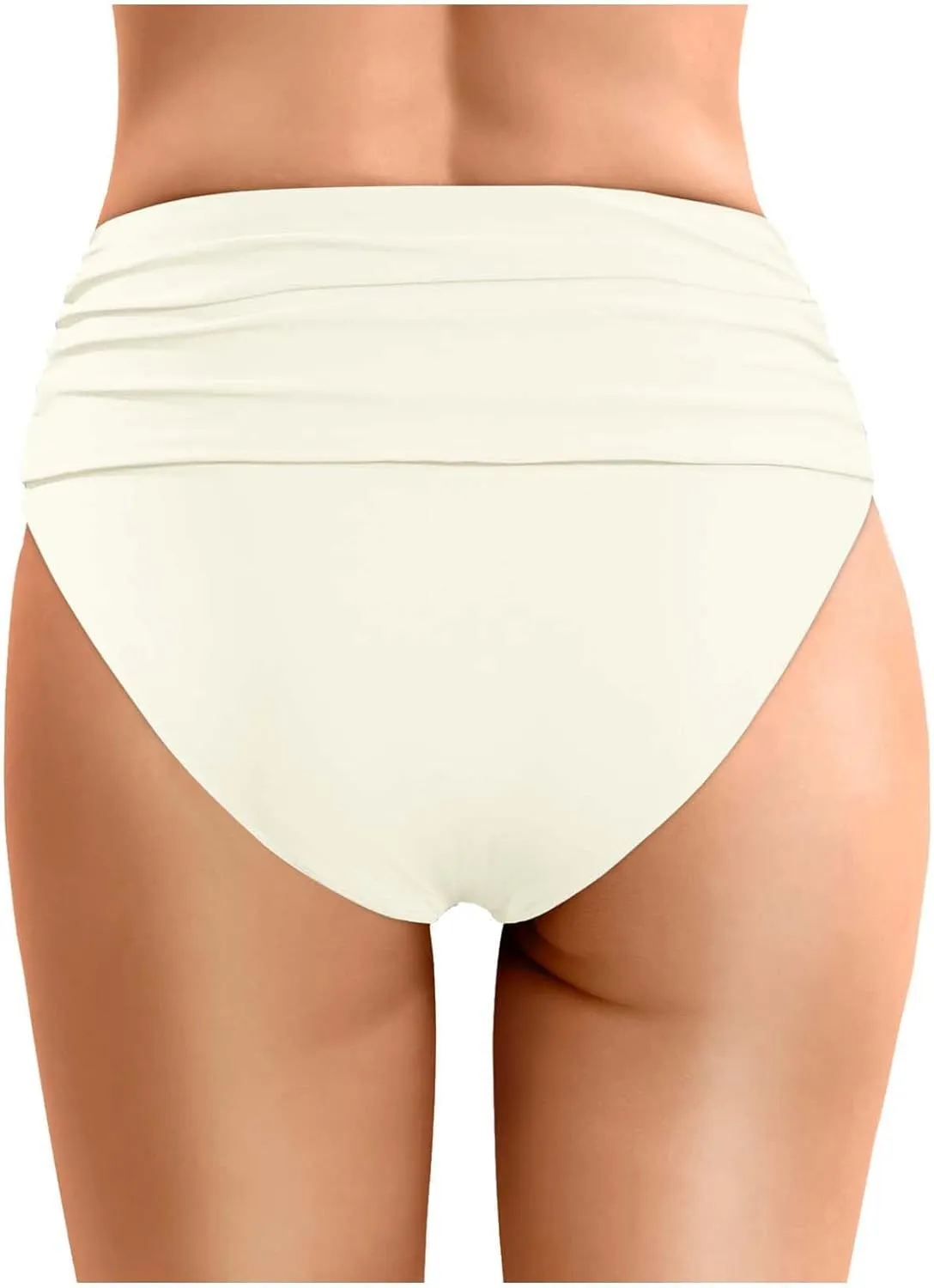 Swim Shorts Women High Waisted Bikini Bottom Ruched Bathing Suit Swim Bottom