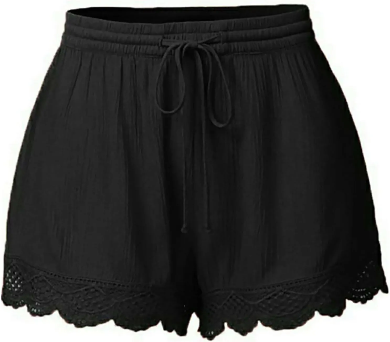 TANGNADE Shorts for Women Trendy High Elastic Waisted Drawstring Beach Shorts 2024 Summer Flowy Wide Leg Shorts